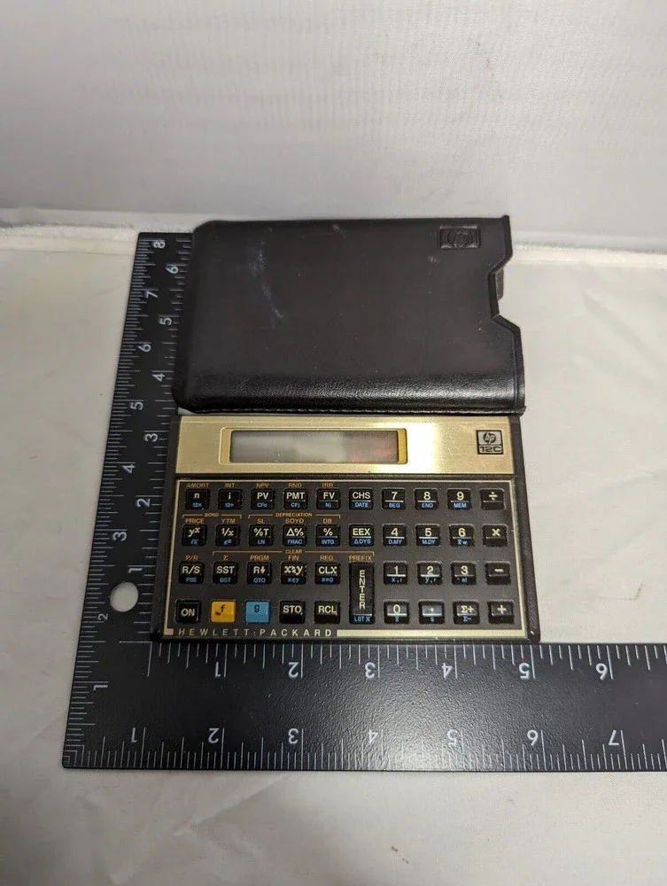 Hewlett Packard HP 12C Scientific Calculator Financial Engineering +Leather Case